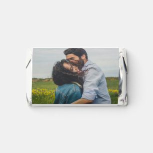 Simple minimal mr and mrs add your name photo wedd hershey's miniatures