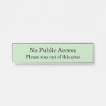 [ Thumbnail: Simple & Minimal "No Public Access" Door Sign ]