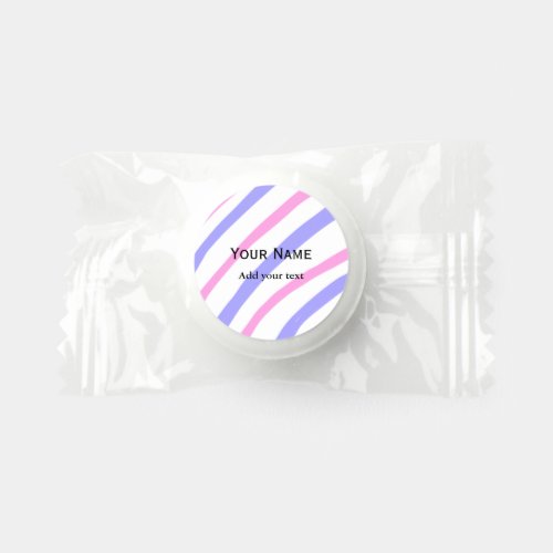 Simple minimal orange stripes watercolor add name  life saver mints