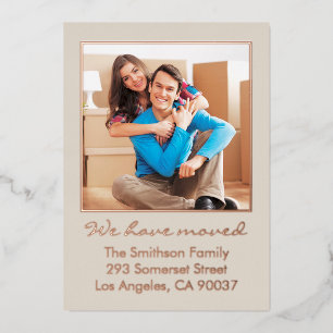 Simple Minimal Personalized Moving Announcement