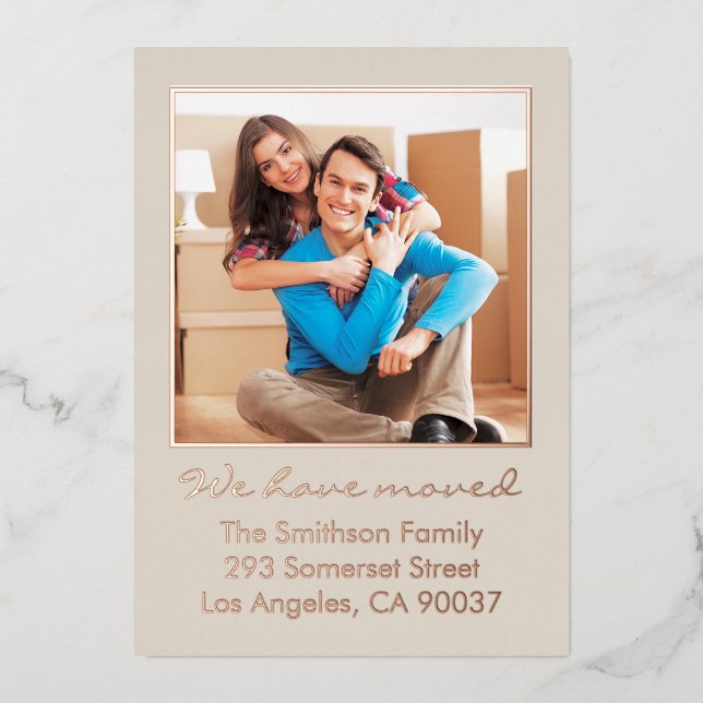   Simple Minimal Personalized Moving Announcement  (Front)