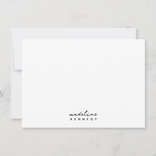 Simple Minimal Personalized Note Card