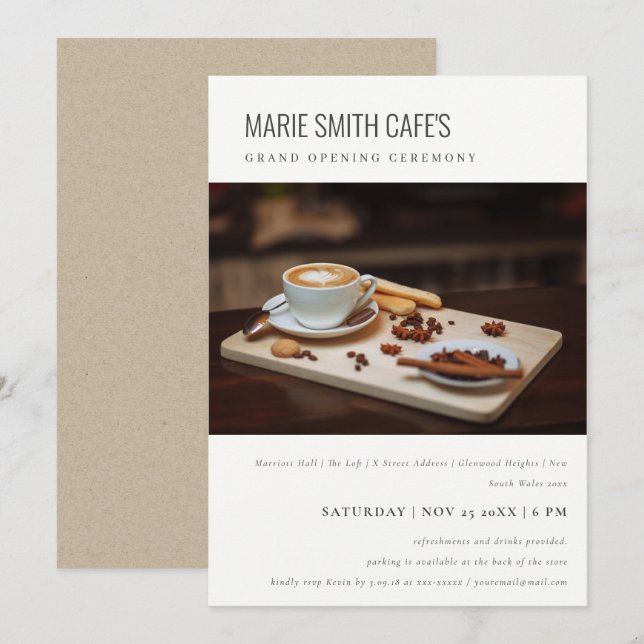 Simple Minimal Photo Business Grand Opening Invite (Front/Back)