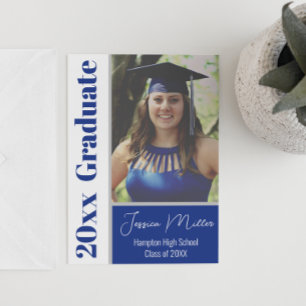 Simple Minimal Photo Graduation Party Invitation
