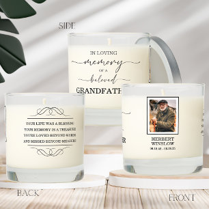 Simple Minimal Photo Memorial Scented Candle