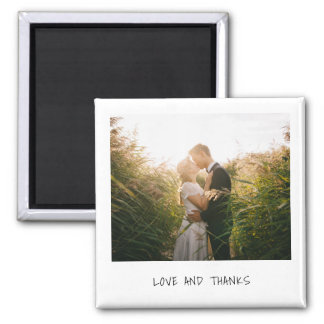 Simple Minimal Photo Modern Wedding Magnet