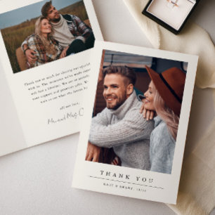 Simple Minimal Photo Thank You Card