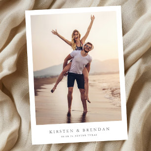 simple minimal photo wedding save the date