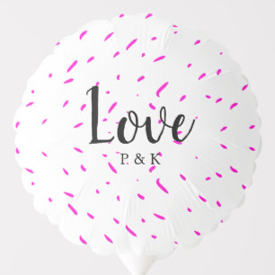 Simple minimal pink abstract love background name balloon