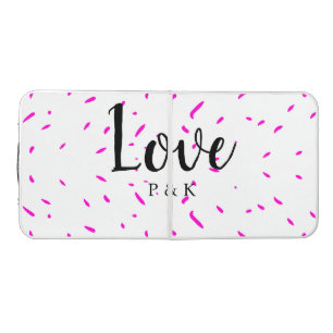 Simple minimal pink abstract love background name beer pong table