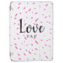 Simple minimal pink abstract love background name iPad air cover