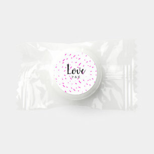 Simple minimal pink abstract love background name life saver® mints