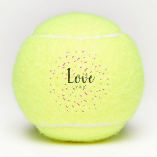 Simple minimal pink abstract love background name tennis balls