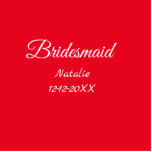 Simple minimal pink bridesmaid add name year text  cutout<br><div class="desc">Design</div>