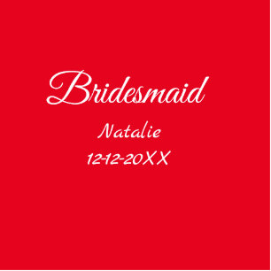 Simple minimal pink bridesmaid add name year text cutout