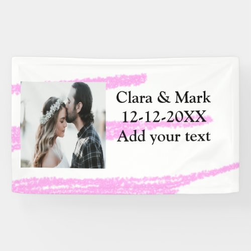 Simple minimal pink glitter add your text name yea banner