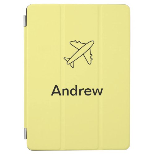 Simple minimal plane travel add your name beach fl iPad air cover