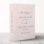 Simple Minimal Porcelain Pink Wedding Photo Album 3 Ring Binder<br><div class="desc">Simple Minimal Porcelain Pink Wedding Photo Album Binder. This modern minimal Album option is simple classic and elegant with a plain solid background color and a pretty signature script calligraphy font with tails. Shown in the new Colorway. Available in several color options, or feel free to edit the colors from...</div>