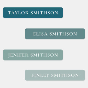 Simple Minimal Powder Blue Add Your Name School Labels