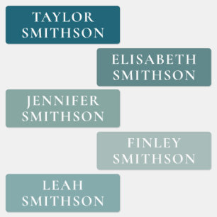 Simple Minimal Powder Blue Add Your Name School Labels
