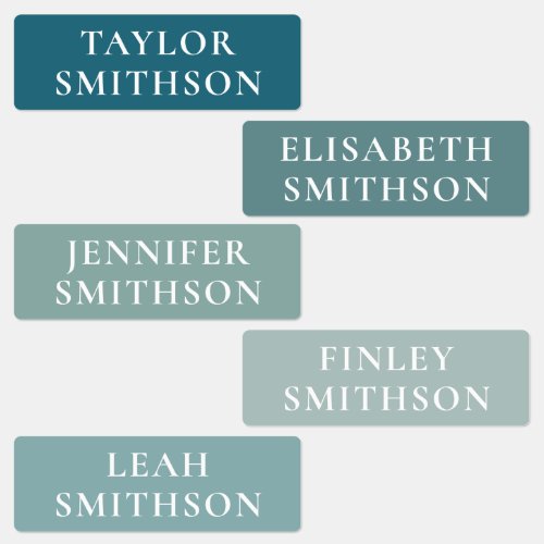    Simple Minimal Powder Blue Add Your Name School Labels