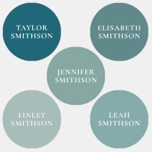 Simple Minimal Powder Blue Add Your Name School Labels