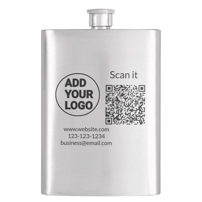 Simple minimal q r code add logo scan code name flask (Front)