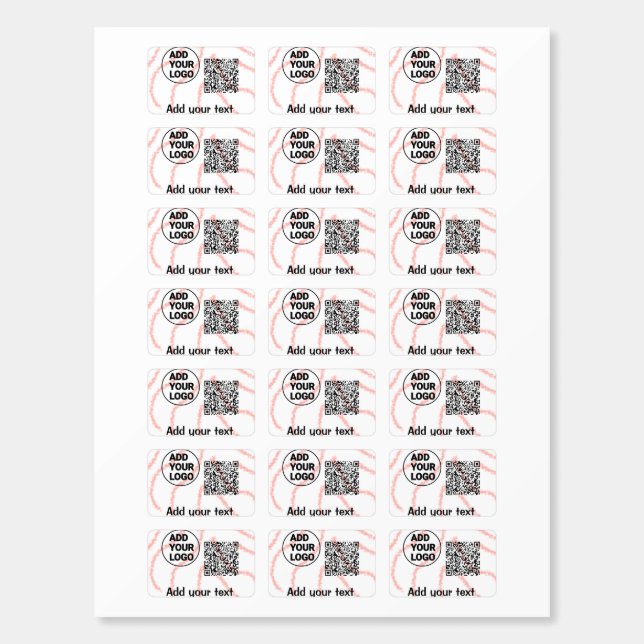 Simple minimal q r code add logo scan code name  t matchboxes (Sticker Sheet)