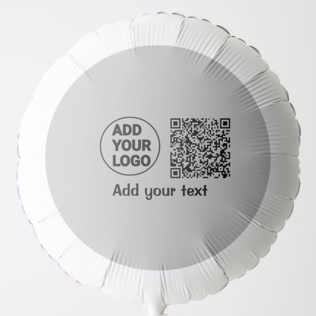 Simple minimal q r code add logo scan code name te balloon (Front)