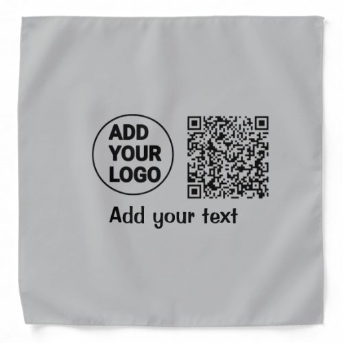 Simple minimal q r code add logo scan code name te bandana