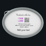 Simple minimal q r code add logo scan code name te belt buckle<br><div class="desc">Design</div>