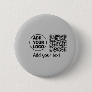 Simple minimal q r code add logo scan code name te button