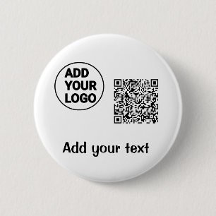 Simple minimal q r code add logo scan code name te button