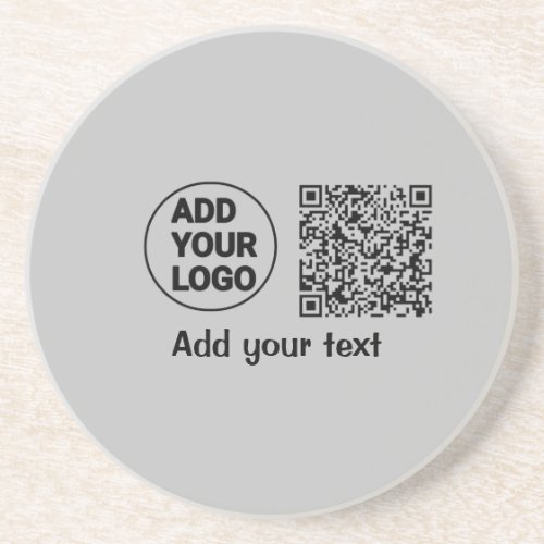 Simple minimal q r code add logo scan code name te coaster