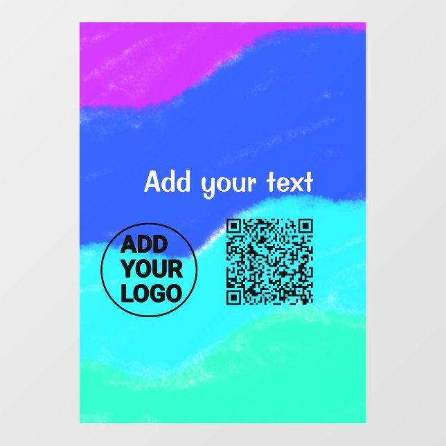 Simple minimal q r code add logo scan code name te cutout (Front)