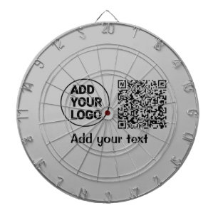 Simple minimal q r code add logo scan code name te dart board