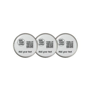 Simple minimal q r code add logo scan code name te golf ball marker