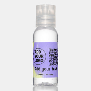 Simple minimal q r code add logo scan code name te hand sanitizer