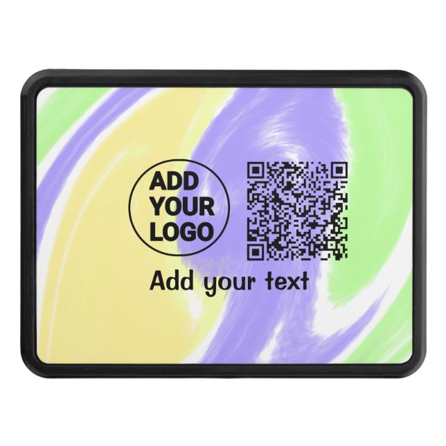 Simple minimal q r code add logo scan code name te hitch cover (Front)