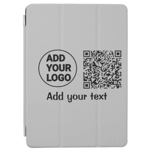 Simple minimal q r code add logo scan code name te iPad air cover