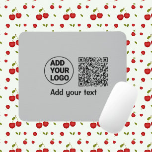 Simple minimal q r code add logo scan code name te mouse pad