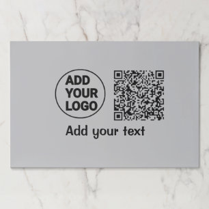 Simple minimal q r code add logo scan code name te paper pad
