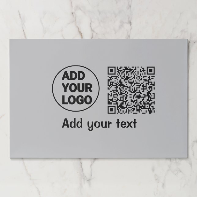 Simple minimal q r code add logo scan code name te paper pad (Front)