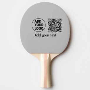 Simple minimal q r code add logo scan code name te ping pong paddle