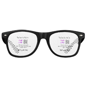 Simple minimal q r code add logo scan code name te retro sunglasses