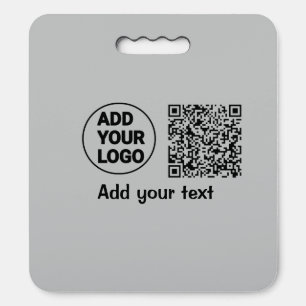 Simple minimal q r code add logo scan code name te seat cushion