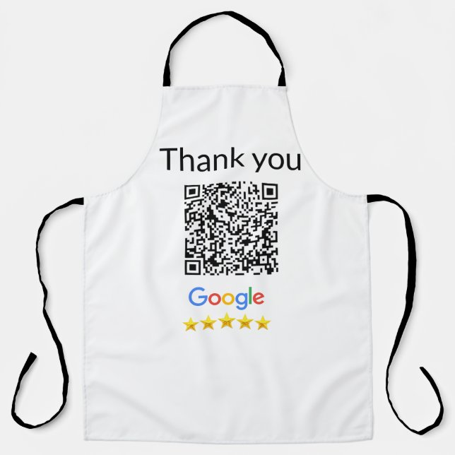 Simple minimal q r code add logo scan code name we apron (Front)