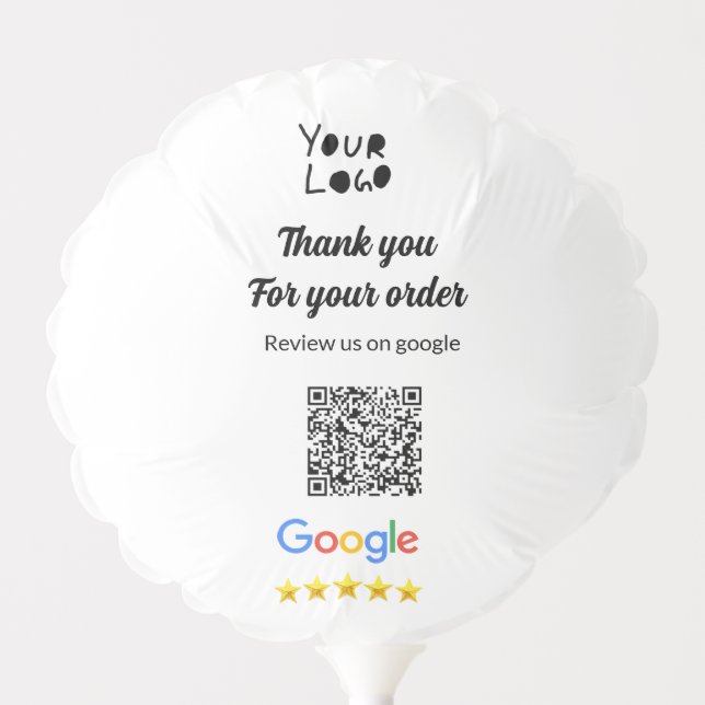 Simple minimal q r code add logo scan code name we balloon (Front)