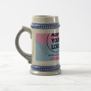 Simple minimal q r code add logo scan code name we beer stein