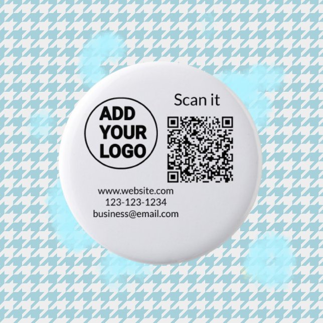 Simple minimal q r code add logo scan code name we button (Creator Uploaded)
